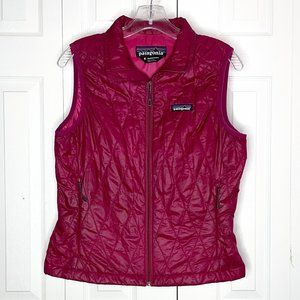 Patagonia Nano Puff Magenta Diamond Quilted Vest Small